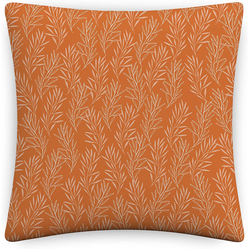 Indoor / Outdoor Orange Square Throw Pillow Cover, 61cm x 61cm