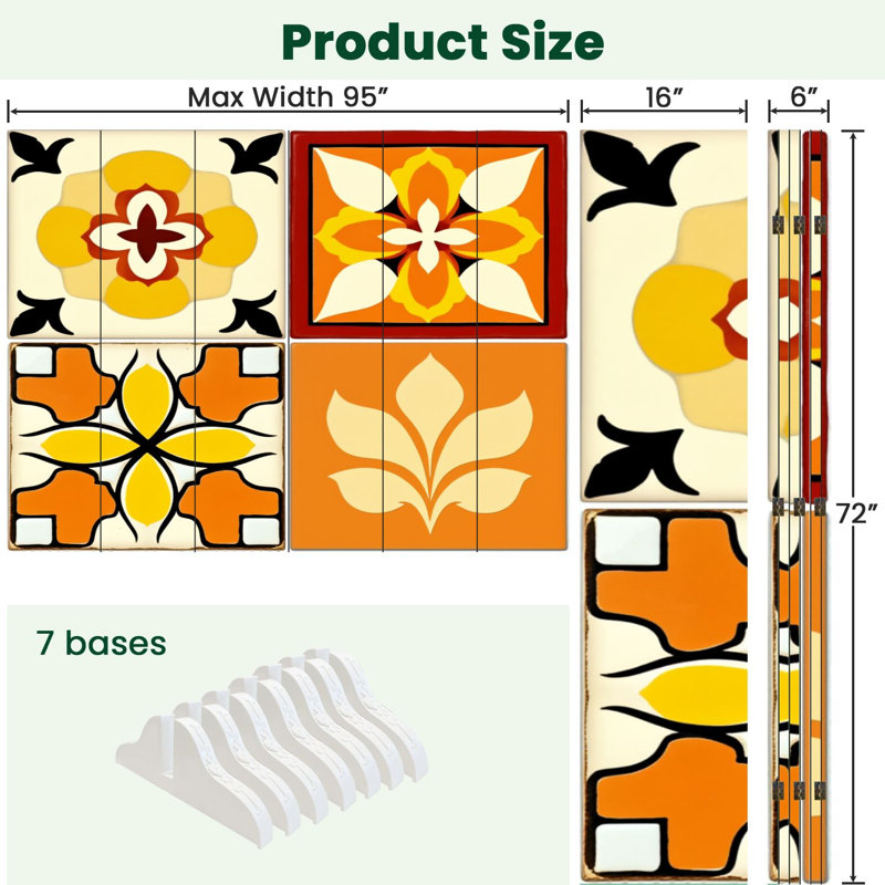 Paravent mexicain 6 panneaux paravent Royal Floral
