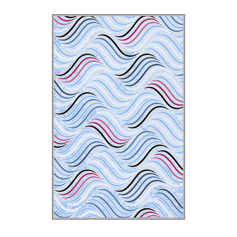 Tapis antibactérien pour hall d'entrée, impression numérique 3D, 3,3 x 4,9 pi | 100% polyester, hauteur des poils de 0,3 po, dessous antidérapant, lavable à la machine, durable et facile d'entretien | Parfait pour le salon, le vestibule et la décoration intérieure