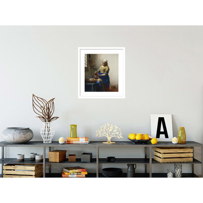 «The Milkmaid» par Johannes Vermeer, impression giclée sur cadre