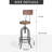 Set Of 4,Industrial Bar Stools With Backrest-Swivel Wood Seat-Bar Counter Height Adjustable 26-32.3Inch-Kitchen Island Dining Chair-1689748904