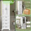 Armoire de rangement en bois 71 po H 71,6 po, armoire de salle de bain Freestand avec 3 tiroirs et tablette réglable