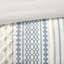 Housse de couette en coton très grand / très grand - chenille, motifs géométriques, sans produits chimiques avec multicolore, 4 attaches de coin, literie chaude et douce