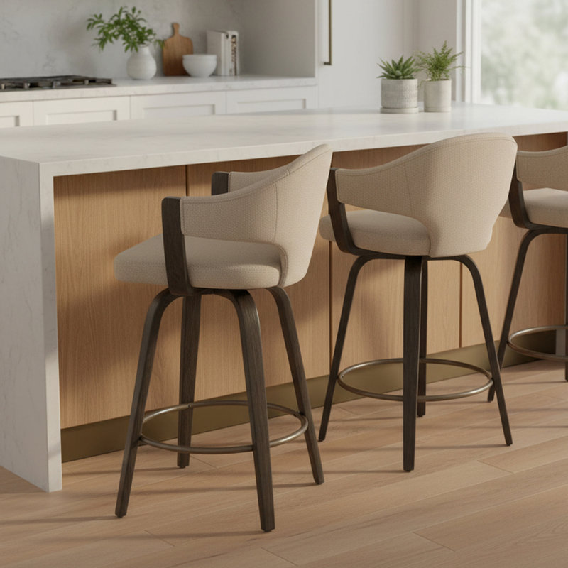 Tabouret de comptoir 26 po Modern, Tabouret de comptoir pivotant 26 po, ensemble de 2