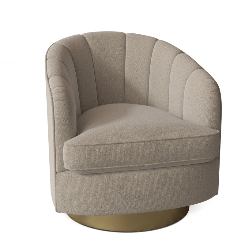 Fauteuil demi-tonneau pivotant de 28,75 po Conseilsy, Sable 9508