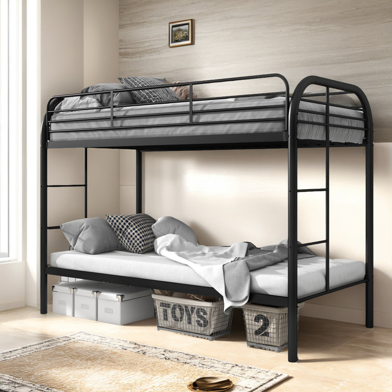 Twin Over Twin Kids Bunk Bed With Ladders