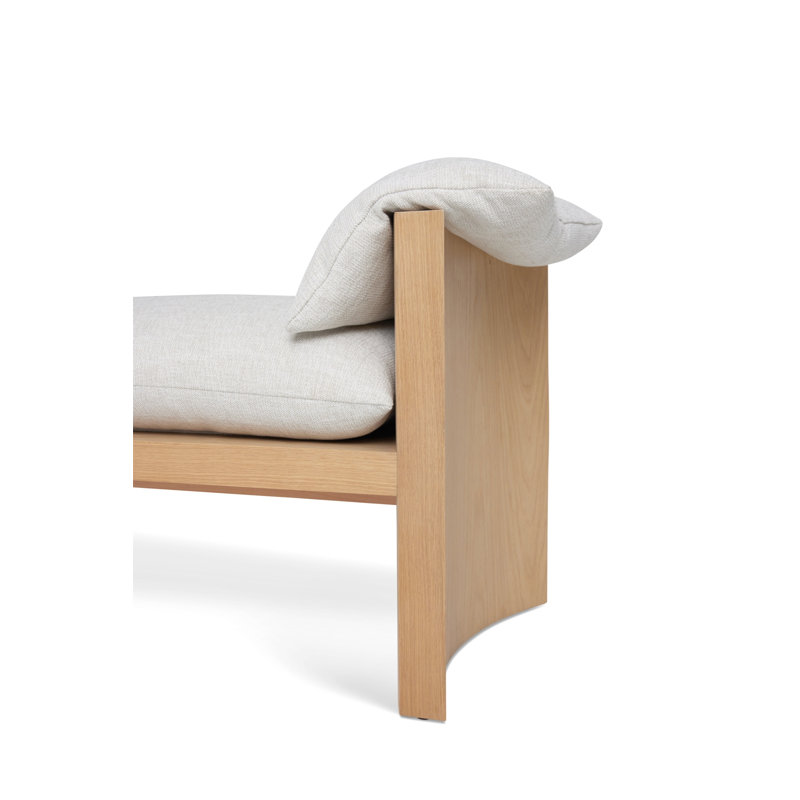 Katelyn White Oak Bench