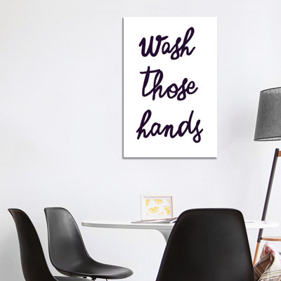 Wash Hands by Ninola Design - Wrapped Canvas Print