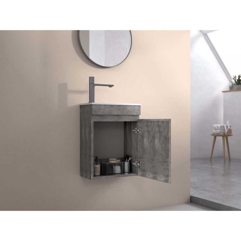 16" Floating Bathroom Vanity With Sink
