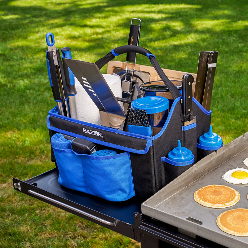 Razor Heavy-Duty Black and Blue Griddle Tool Caddy