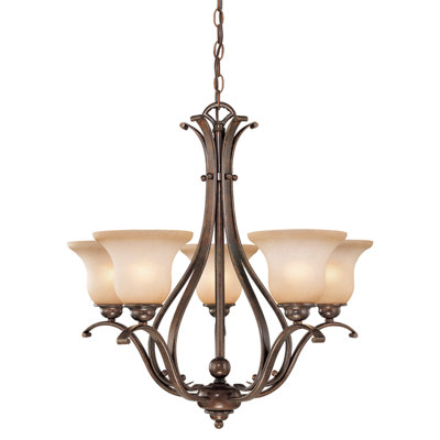 Macalla 5-Light Dimmable Tiered Chandelier