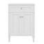 Meuble-lavabo de salle de bain 24 po avec lavabo, armoire de rangement moderne avec 2 portes à fermeture douce et un tiroir basculant, structure en bois massif-1621235161