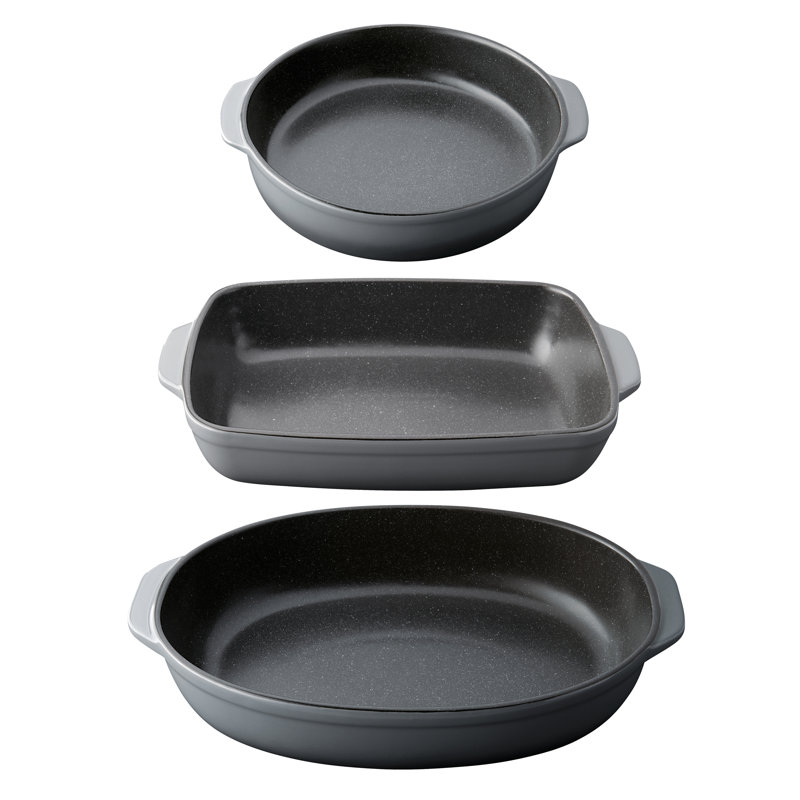Gem 3Pc Bakeware Set, Stoneware, Large