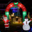 Décoration gonflable 96 pi H Père Noël et bonhomme de neige gonflable 