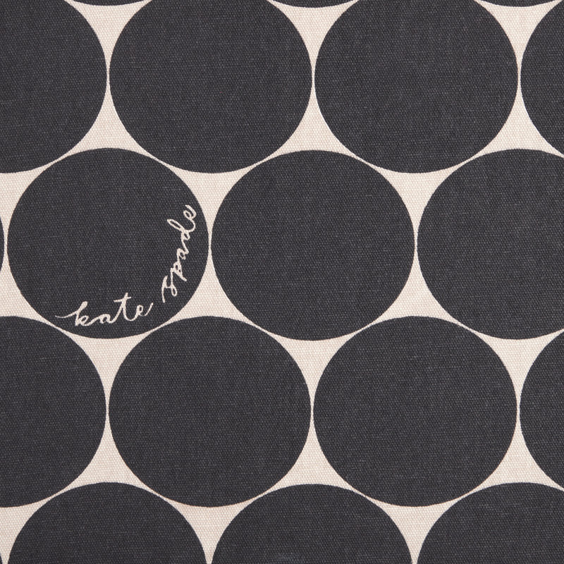 Loop And Dot 100% Cotton Polka Dots Rectangle, Onyx Black/Gray
