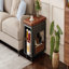 Table basse / table d'appoint moderne 27,6 po avec plateau pliable et roulettes-1125692114-1125692115