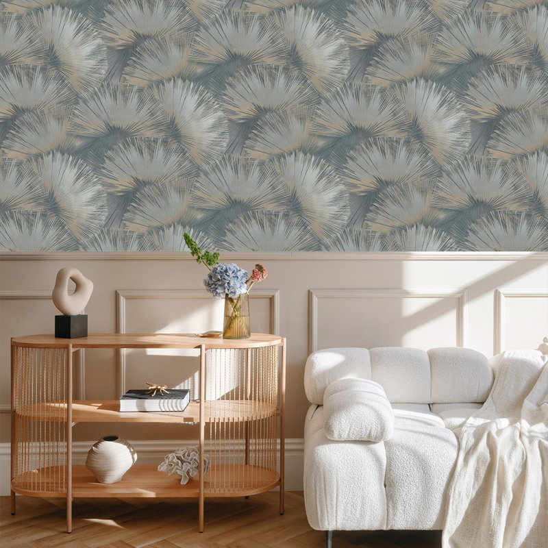 10.05cm x 53cm Matte Shimmer Wallpaper Roll, Navy