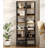 Narrow Bookshelf Tall Skinny Bookcase 6 Tier Storage Rack-360706838