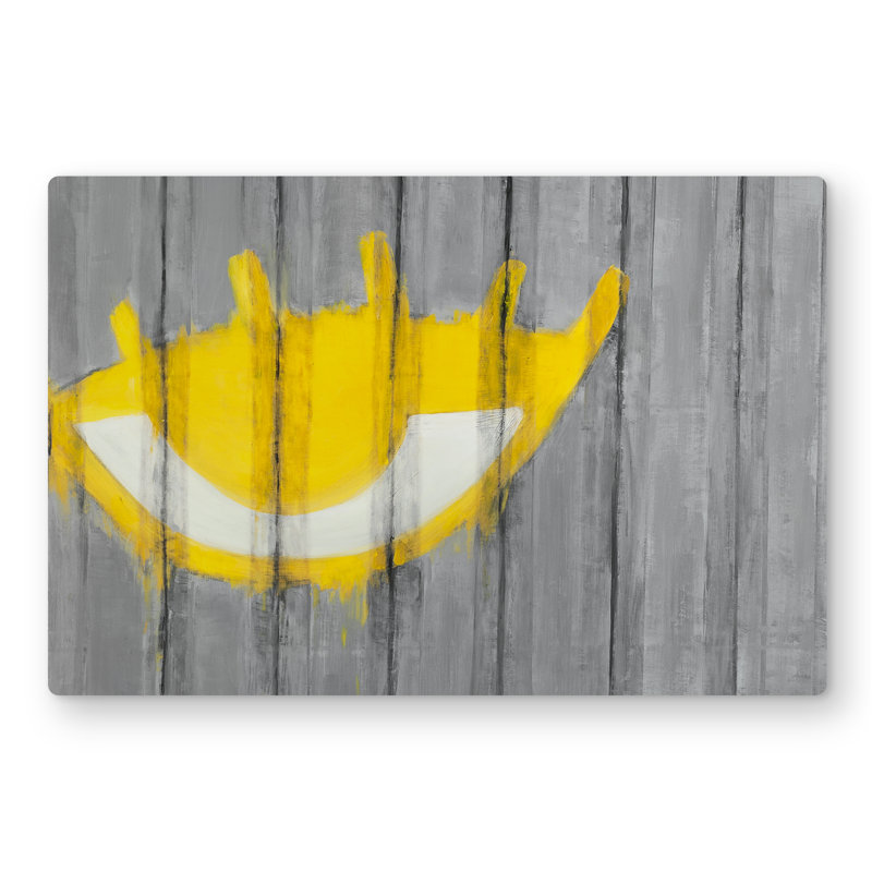 Yellow Eye Graffiti Container - Shapes Metal Print