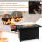 Amanjeet Rectangle Iron Natural Gas Smokeless Fire Pit Table-2067526303