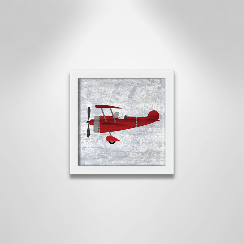 Impression sur papier rouge 2, H 8 po x l 8 po x P 1,18 po, Encadré de boîte blanc