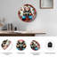 Horloge murale en verre 16 po Skull