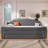 Full Size Upholstered Daybed with LED Lighting, Trundle and Three Storage Drawers, Modern Gray Bed-345676712