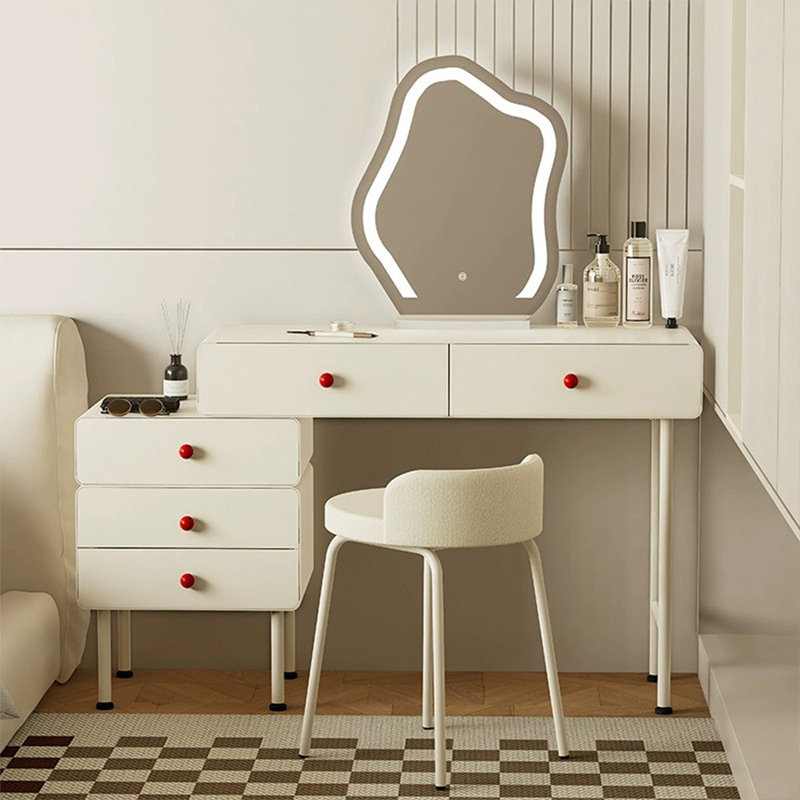 Makeup Vanity with Light mirror,5 drawers,1 chair