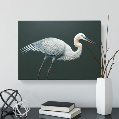 Fabulous Heron Bird - Wrapped Canvas