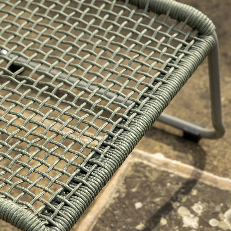 Akya Outdoor Lounge Chair with Footstool, Green