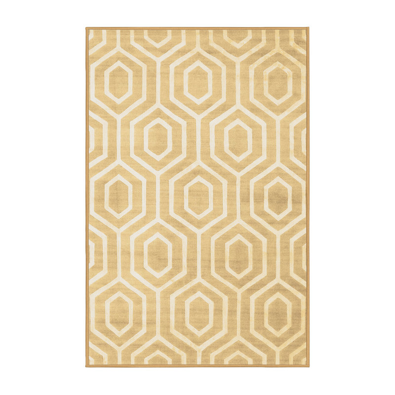 Tapis contemporains brun lavable à la machine 2647, Rectangle 2 pi x 4 pi