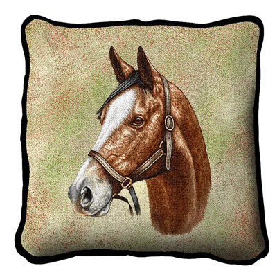 Thoroughbred Cotton Throw Pillow