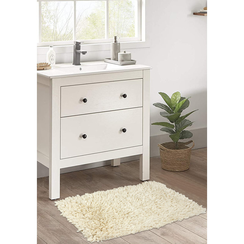 Tapis de bain Tissue, Ivoire