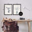 Ensemble de 2 vases de table rayés à motif floral rayé noir par Yuyu Pont-970304868-970304869