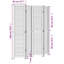 Paravent en bois massif 4 panneaux Paulownia-1427523204-1427523207