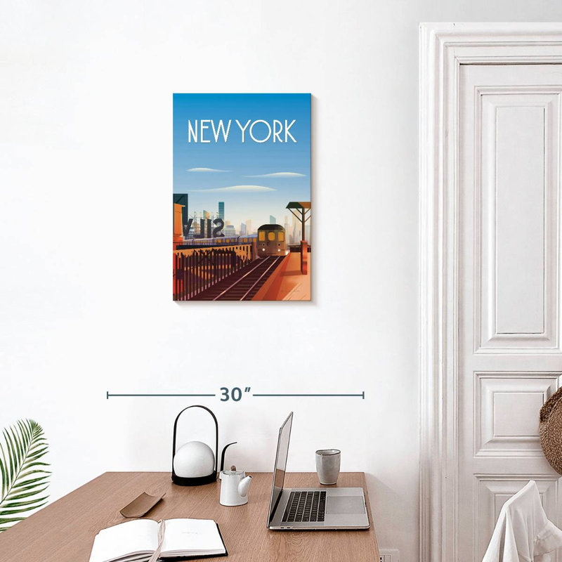 Train Aime New York, H 24 po x l 16 po