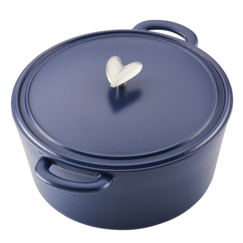 Ayesha Curry Enameled Cast Iron Induction Dutch Oven with Lid, 6 Quart