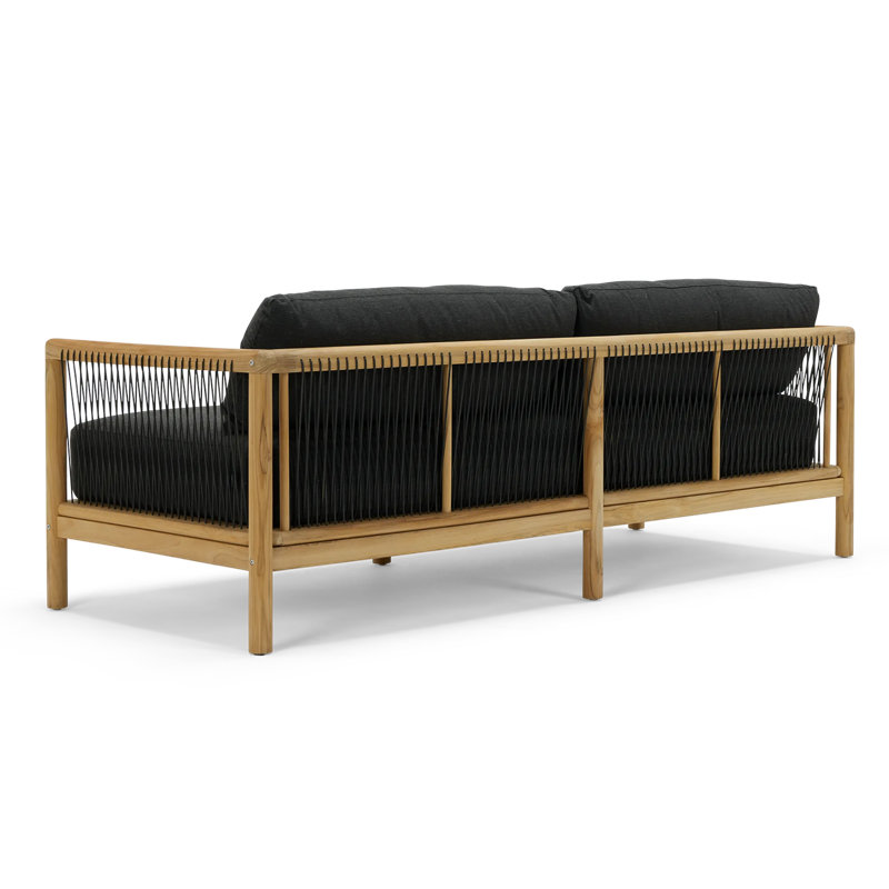 Reel Collection Outdoor 3 - Seat Patio Sofa, Sunbrella Heritage Char