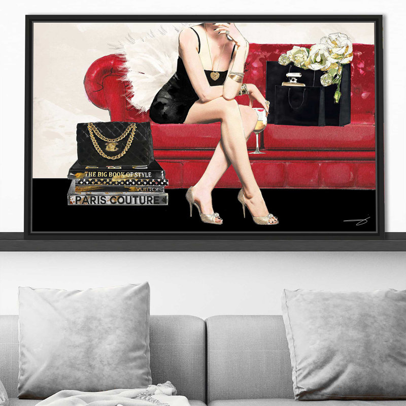 Hers 1 (Horizontal) par By Jodi - impression, Cadre flottant noir, H 27,5 po x l 43,5 po x P 2 po