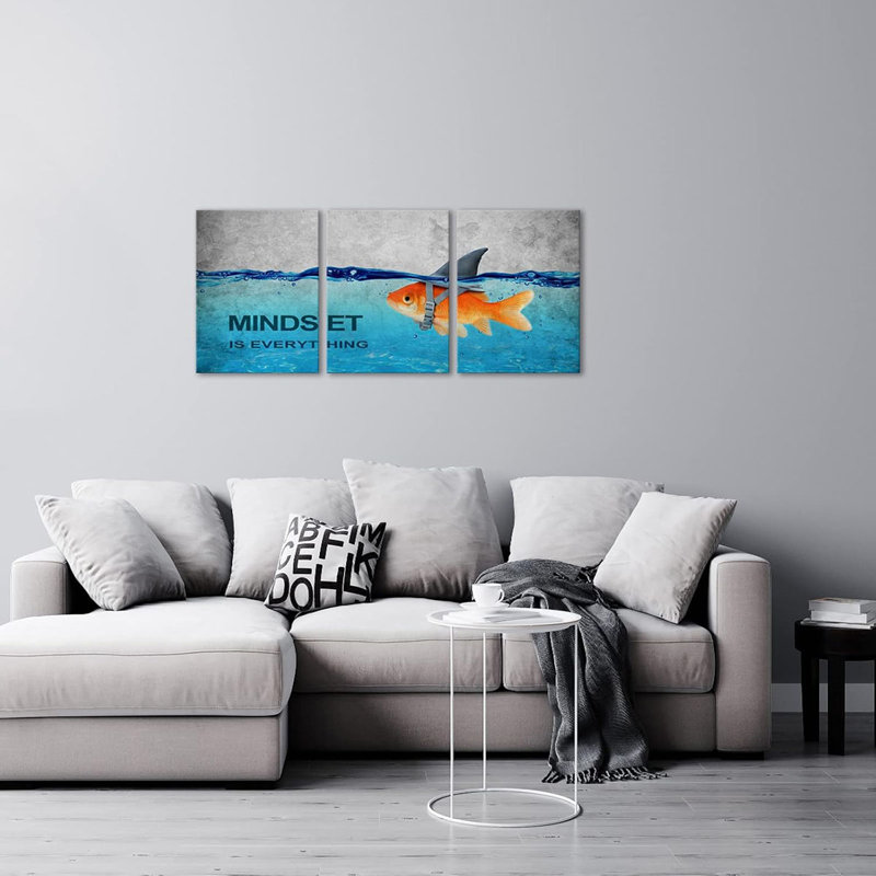 3 Piece Wrapped Canvas Print, 60 cm H x 40 cm W