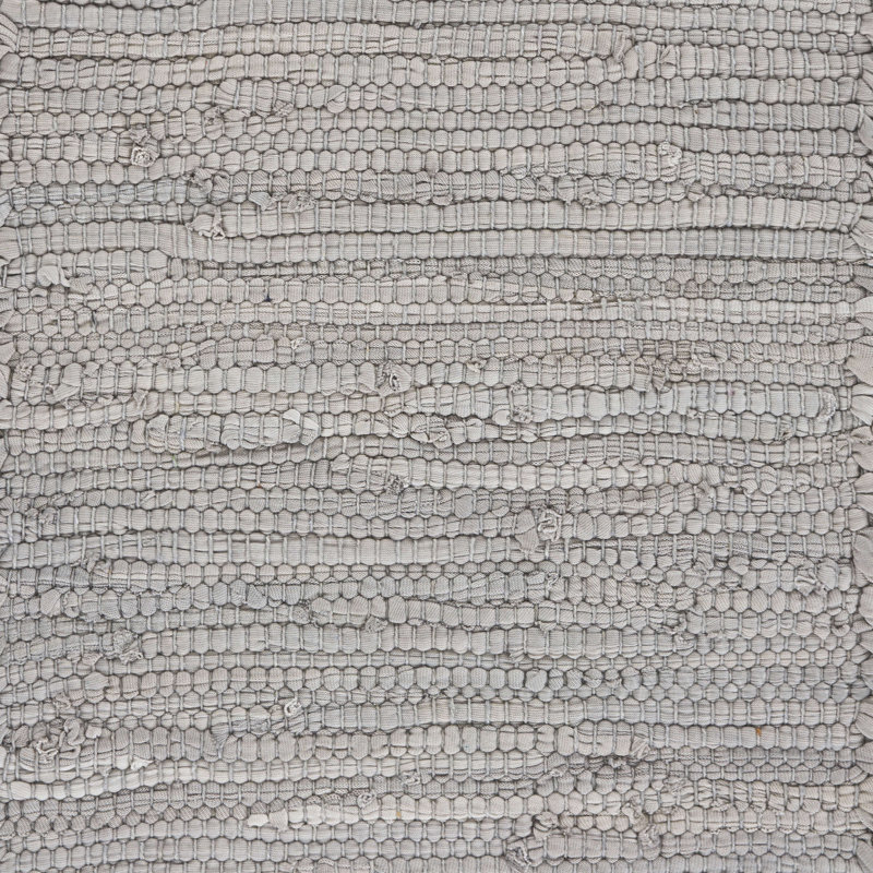 80" Light Gray And Natural Solid With Border Cotton Table Runner