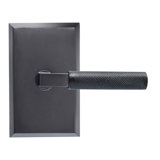 Bravura 846-G1 Knurled Passage Lever on Beveled Rectangular Rose in Matte Black