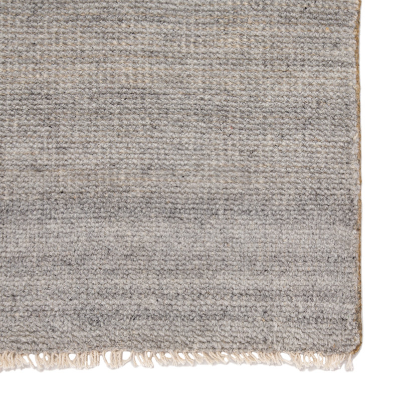 Vapor Gray Hand-Knotted Wool 10' x 14' Transitional Area Rug