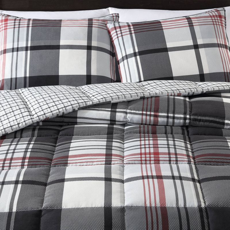 Ensemble de housse de couette réversible Eddie Bauer, Housse de couette simple + 1 taie décorative stan