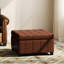 Similicuir brun avec capitonnage élégant et option de rangement confortable