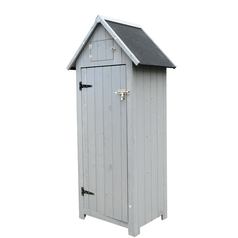 Rangement extérieur en bois naturel pour outils de jardinage, H 67,68 po x l 20,79 po, L 30,37 po, Essentials de remise en bois, 30,37 po x 20,79 po x 67,68 po, massif naturel
