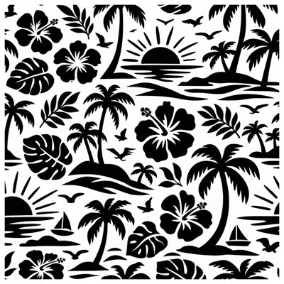 Tropical Palm Leaves Comforter