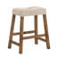 Ensemble de 2 tabourets de comptoir rustiques, tabourets de bar de ferme en bois sans dossier de 25 pouces, siège à hauteur de comptoir compact