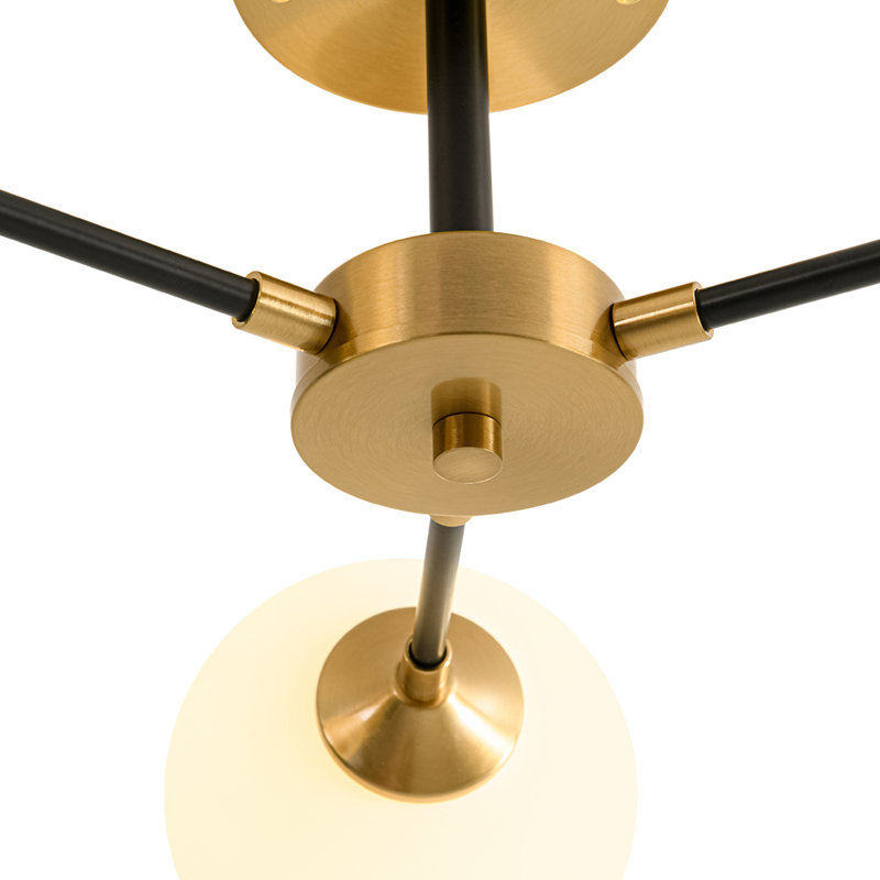 Plafonnier semi-encastré 3 lumières Spoutnik
