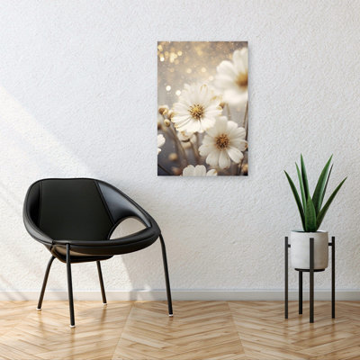 Pétales sous les étoiles, fleur délicate, élégante et éthérée, impression d'art mural nature